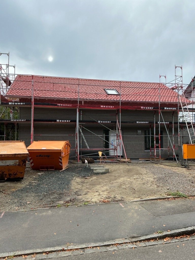 Rohbaukontrolle eines Fertighauses der Firma BAUFRITZ in Kempten